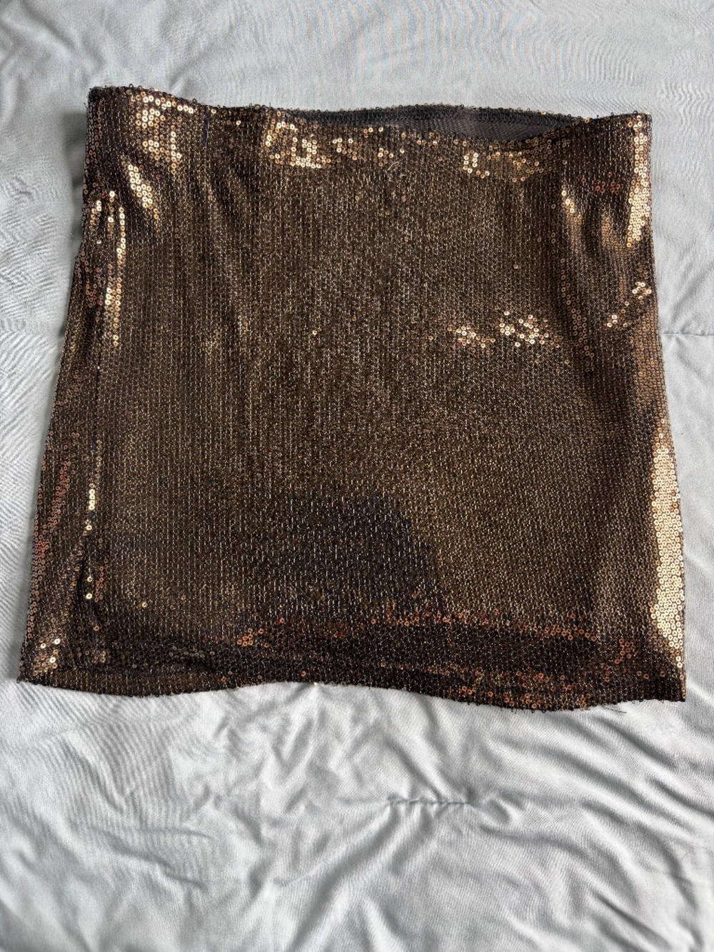 Sans Souci Gold Sequin Mini Skirt Elastic Waist